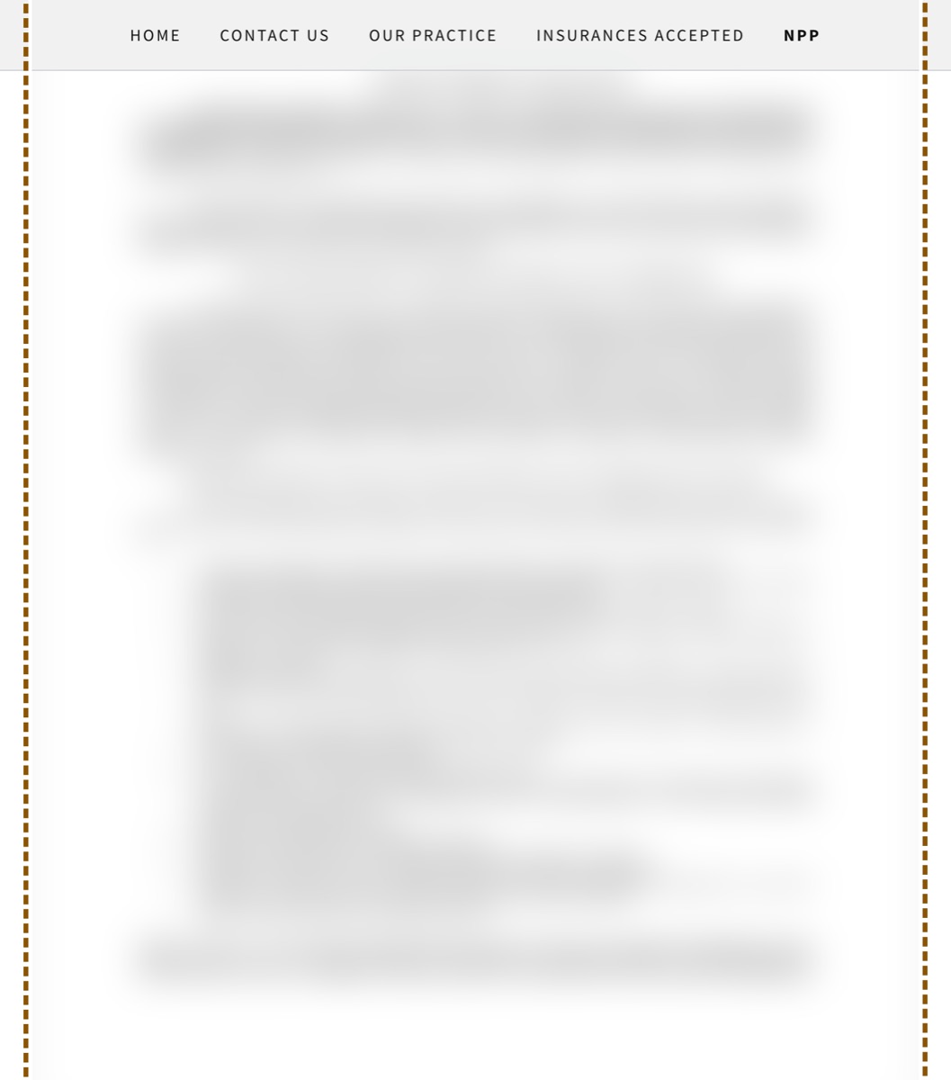 The privacy notice page. The notice appears as an image of a document, blurred, with a page counter and a Next button below it. The image is outlined.